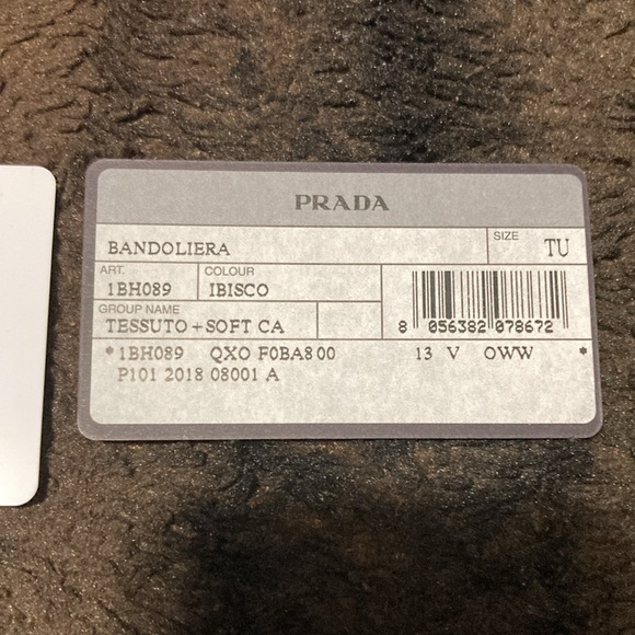 PRADA MILANO BAG ROSE RED TESSUTO-SOFT CA - Picture 9 of 10